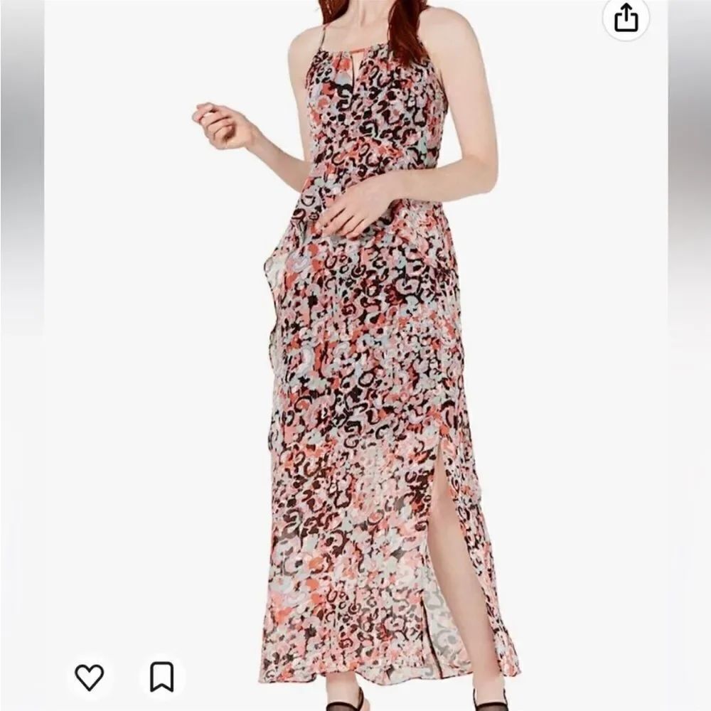 Bar III Printed Ruffled Maxi Dress